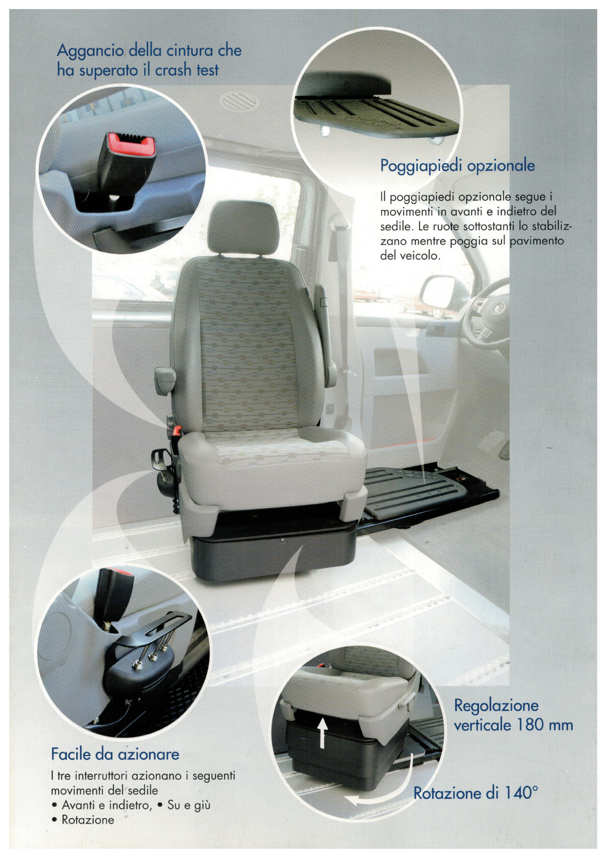 sedile auto disabili